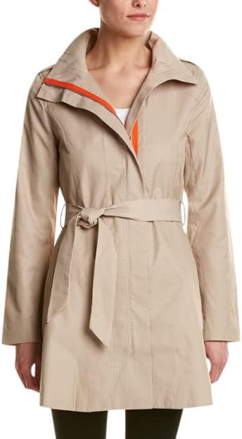 kensie Women's Tie Waist Trench Coat 