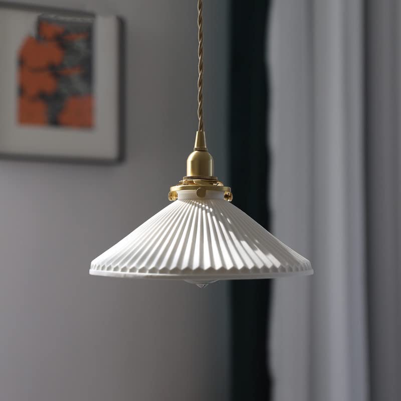 Lámpara de pantalla de cerámica E27 decorativa para restaurante y café 3