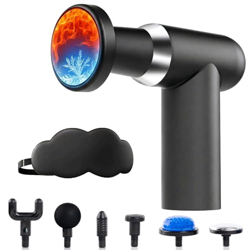 Hetorosu Hot and Cold Massage Gun - Detachable Extended Handle Massage Gun,Deep Tissue Massage Gun,...