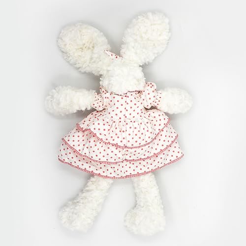 oits cute Floppy Bunny Stuffed Animals in Dress for Baby Girls Plush Toys 18 Inch (Pink Polka-dot Dress) - image 3