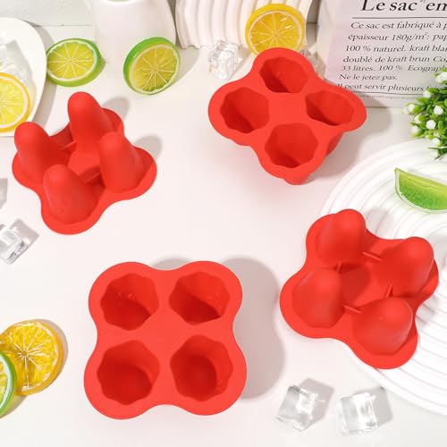 4 moldes de silicona para hielo con forma de fantasma miniatura 7