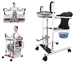 AIBOTY Patientenlift-Transferstuhl mit 180°-Sitzteilung, Duschstuhl-Lift für ältere Menschen, Bett-Toilettenstuhl für Senioren hydraulischer Patientenlift, kein elektrischer Liftstuhl