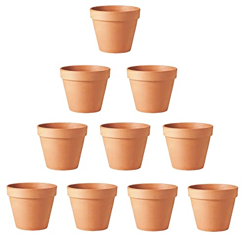 10 Piezas Maceteros de Terracota, Pequeñas Macetas de Arcilla Macetas de Terracota, para Plantas Semillas Cactus Escritorio Antepecho de Oficina Regalo para Boda Navidad (5.5 * 5cm)