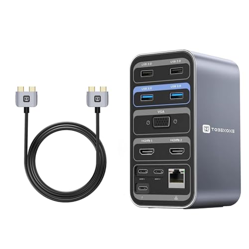 Monitor duplo da estação de acoplamento USB C para MacBook Pro (n...