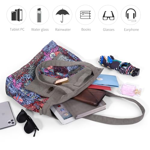 Bolso Tote Crossbody Boho Lona para Mujer miniatura 6