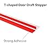 BE-TOOL T-Shaped Door Draft Stopper, 1.97 in x 19.69 Ft Strong Adhesive Door Draft Stopper, for Windows Gaps, Weather Stripping Seal Strip Shower Sweep