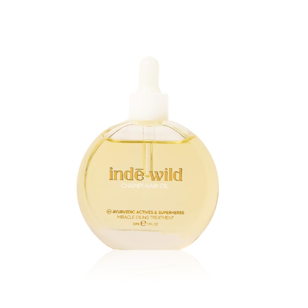 indē wild Champi Hair Oil with Rosemary Oil, Brahmi, Amla, and Bhringraj | Ayurvedic Hair Growth Oil for Dandruff, Hairfall, & Thicker, Fuller Hair | 16+ Ayurvedic Actives | Calming Fragrance indē wild Champi Hair Oil with Rosemary Oil, Brahmi, Amla, and Bhringraj | Ayurvedic Hair Growth Oil for Dandruff, Hairfall, & Thicker, Fuller Hair | 16+ Ayurvedic Actives | Calming Fragrance
