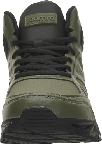 Image of Joomra Men's Stylish Sneakers High Top Athletic-Inspired Shoes | Premium Vegan Leather Upper, Durable Rubber Outsole, Perfect Ankle Support, Ideal for Outdoor & Casual Wear