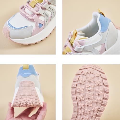 Women's Retro Platform Athletic Shoes Non-Slip Gym & Walking Shoes Lace-Up Breathable Chunky Sneakers4