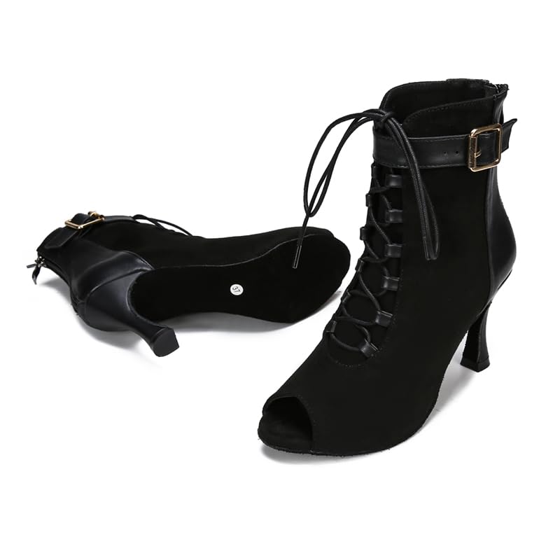 Ballroom Dance Shoes Women, Latin Salsa Bachata Practice Performance Dancer Shoes2