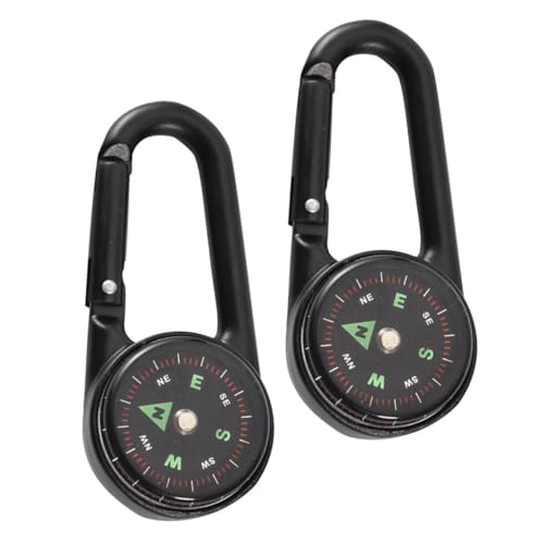 Brújula con mosquetón 2 piezas para camping