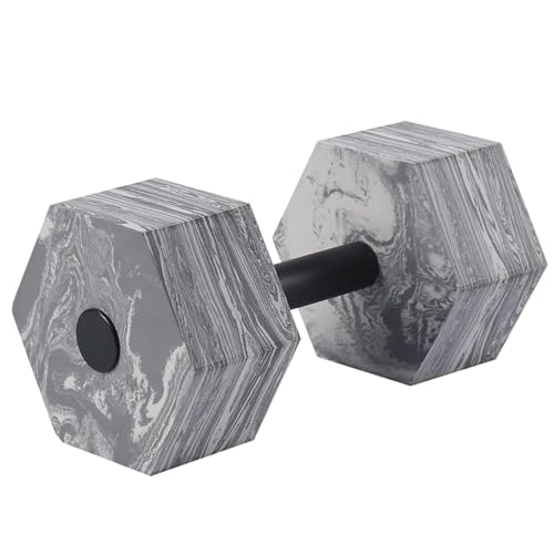 rockible Pool Exercise Dumbbell Pool Fitness Aquatic Exercise Dumbbell Lightweight, Men Women, Swim Weights, Gray