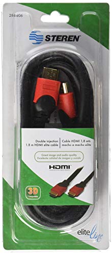 Accesorios De Tv Y Video, Home Improvement STEREN 284-806 Cable HDMI, 1.8 M, Color Negro/Rojo