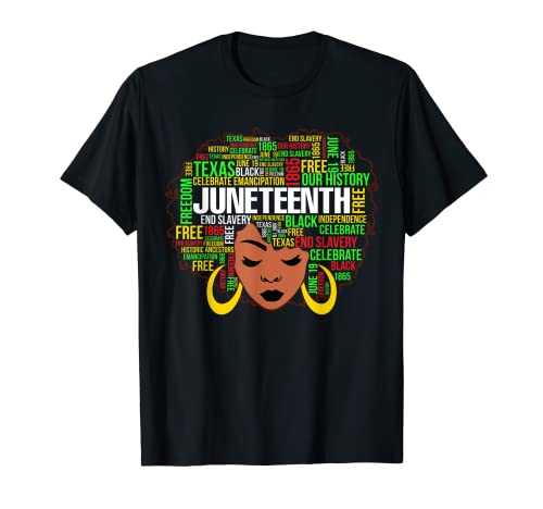 Juneteenth Natural Hair Black History Afro Mujeres Ropa Camiseta