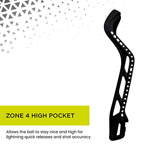 Epoch Women's 10-Degree Elite Lacrosse Unstrung Head For Attack/Midfield Power Players, Bottom Rail Design With Stiff Flex Iq3, Knot Lock Technology For Optimum Control And Feel, Made In Usa #TOP3