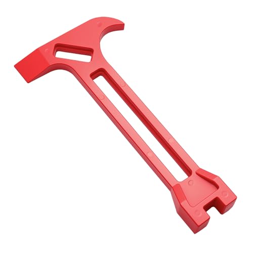 4-in-1 Emergency Tool – Gas & Water Shut Off Wrench, Non-Sparking Pry Bar, Earthquake Survival – Firefighter-Designed, Heavy-Duty Alloy (Red)