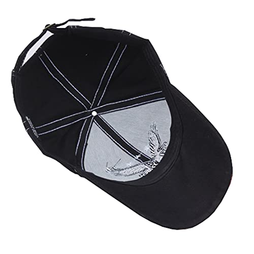 Adjustable Cap Eagle Embroidery Hat Baseball Cap Sunhat Sport Cotton Headdress Chapeau Black #TOP5