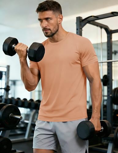 Image of MAGCOMSEN Men's Short Sleeve T-Shirt Quick Dry UPF 50+ Athletic Running Workout Fishing Top Tee Performance Shirts