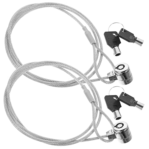KONTONTY Laptop Security Cable Lock Universal Laptop Locks 2 Sets 1.2m Cable High Security Easy to Carry 360° Rotatable Design