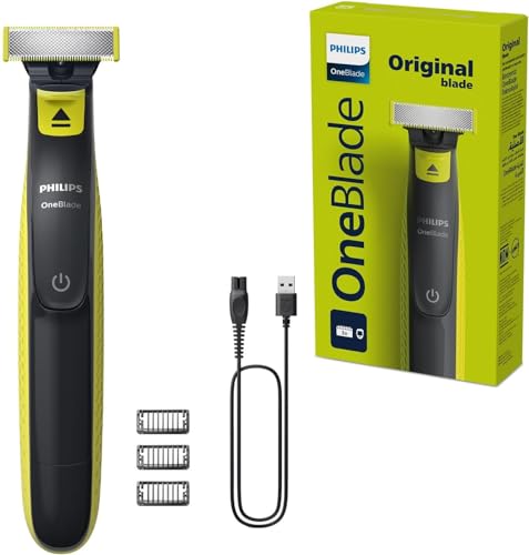 Aparador e Raspador Philips OneBlade: À Prova D'Água, Bivolt, com 2 Pentes - Perfeito para Barba, R