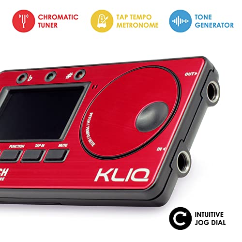 KLIQ MetroPitch - Metronome Tuner for All Instruments - with Guitar, Bass, Violin, Ukulele, and Chromatic Tuning Modes (MetroPitch, Red) - Image 4