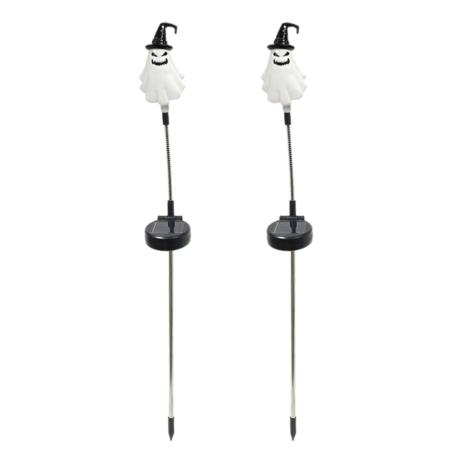 Hsioluted Solar Operated Swinging Pumpkins Specters Light Halloween Yard Decoration with Stainless Steel Base for Outdoor Use Halloween Lawns Decoration Stake Light