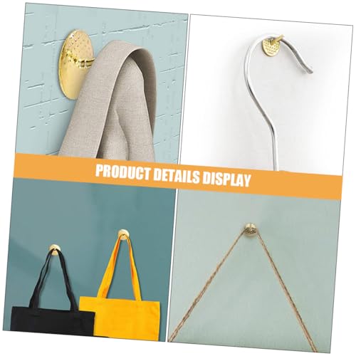 Image of HOMSFOU 50pcs Gold Flower Picture Frame Hanging Hooks Set Decorative Photo Nails for Wall Art Picture Hangers for Drywall Easy Installation for Home and Office