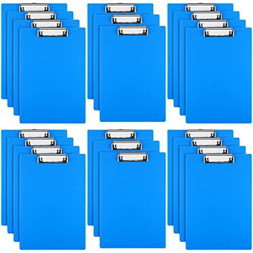 Porte-blocs fournitures de bureau en plastique acrylique bleu format lettre lot de 2