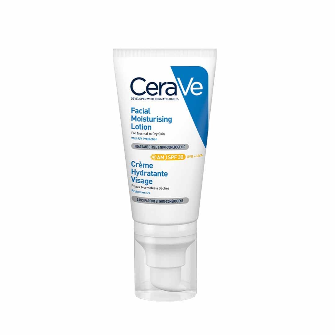 CeraVe Kit Routine Viso Idratante - Crema con Protezione Solare SPF 30 da 52 ml + Crema con Acido Ialuronico e Ceramidi da 50 ml