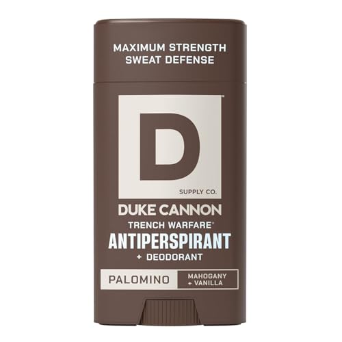 Duke Cannon Supply Co. Palomino Antiperspirant Deodorant for Men - 3 oz - Mahogany + Vanilla Scent - Long-Lasting Smooth Glide - Trench Warfare
