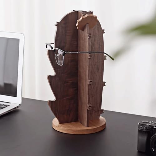 Expositor de gafas de madera maciza y soporte de mesa para gafas de sol 5