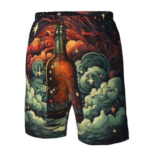 Men's Swim Trunks Beer Quick Dry Board Shorts Mens Bathing Suit Beach Swimwear with Pockets 7