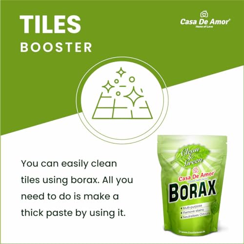 Casa De Amor Essential Borax Powder, 100% Pure for Whitening & Cleaning and Slime
