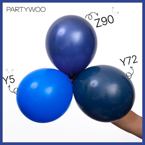 PartyWoo Navy Blue Balloons 140pcs Different Sizes of 18 12 10 5 Inch Dark Blue Balloon Arch Kit Garland for Graduation Wedding Sports Baby Shower Birthday Bachelorette Party Decorations Blue-Z90 - Thumbnail 5