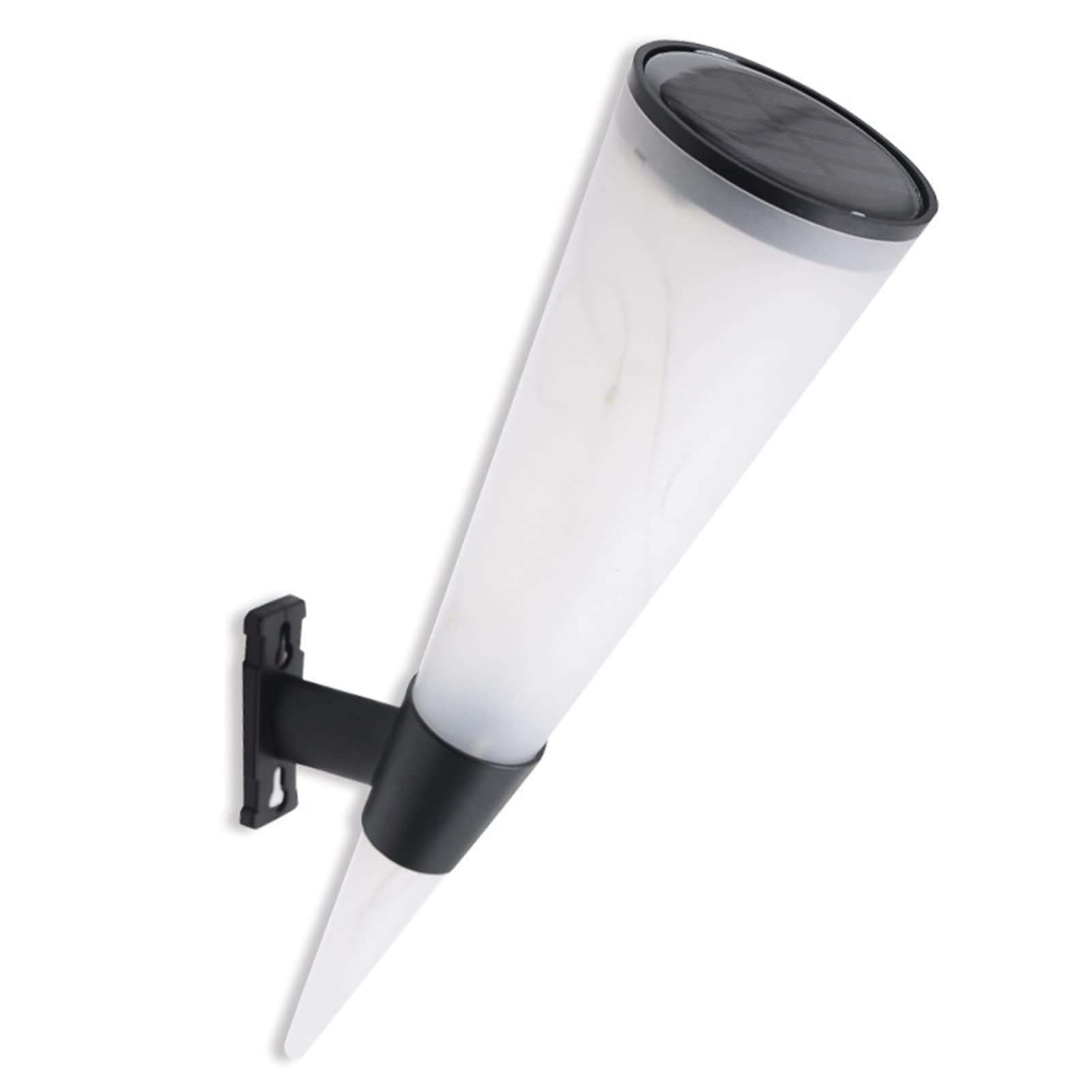 Solarne lampy ogrodzeniowe, zewnętrzne ścienne oświetlenie krajobrazowe ogród wodoodporna stożkowa lampa solarna do ogrodu, ogrodzenia, patio, garażu, schodów, bramy, wielokolorowa