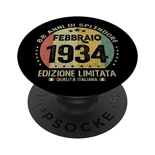 Vintage febrero 1934 - Nonna abuelo, regalo 88 años cumpleaños PopSockets PopGrip Intercambiable