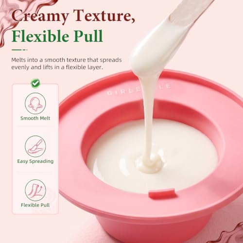 Image of GIRLEARLE 2 x 1lb, 2 Pack Rosin-Free White Hard Wax Beads for Hair Removal | Unscented Hard Wax for Professional Full Body Women Men, at Home Waxing Beads for Sensitive Skin Body, Brazilian Bikini, Legs