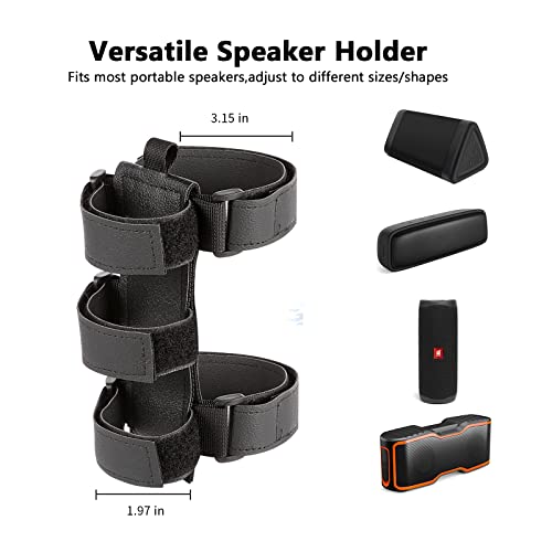 Caudblor Portable Speaker Mount For Bike/Golf Cart Railing/Boat, Adjustable Outdoor Wireless Speaker Strap Holder Accessory,Fit For Jbl Bluetooth Speakers/Atv Golf Cart/Bicycle #TOP1