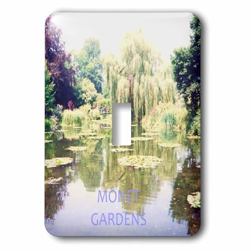 Monet s Gardens Interrupteur à baïonnette 3dRose LSP_28354_1 décoratif multicolore