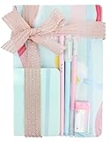 Emartbuy Cool Stationery Unique Gift Set with Pastel A5 and A7 Notebook Journal Pen Pencil Eraser in Ribbon - Blue Pink Gift Set
