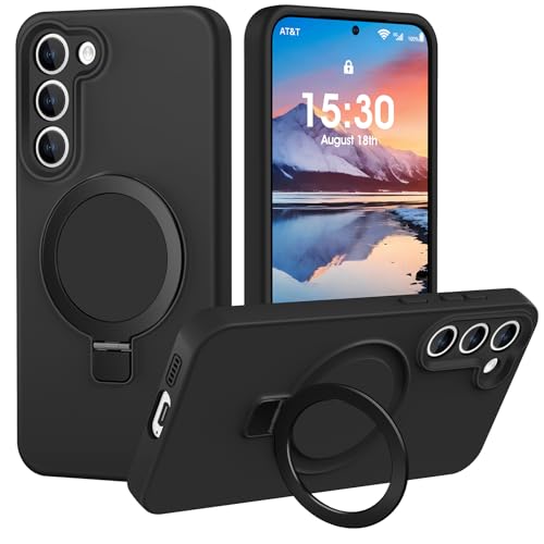 PuyaTeya Hülle für Samsung Galaxy S23 mit Magnet Ring Ständer, Militärschutz Stoßfest Kratzfeste, Vollständiger Kamerasc...