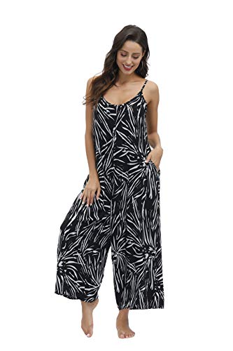 Image of BUENOS NINOS Women's V Neck Floral Maxi Dress Boho Printed Adjustable Spaghetti Strap Ethnic Beach Long Dress with Pockets
