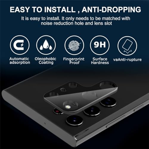 Image of Xmon Back Camera Lens Protector for Samsung Galaxy S23 Ultra (1 Pack) Premium Camera Glass Protector Guard, Anti-Scratch, Ultra-Clear, Easy Installation