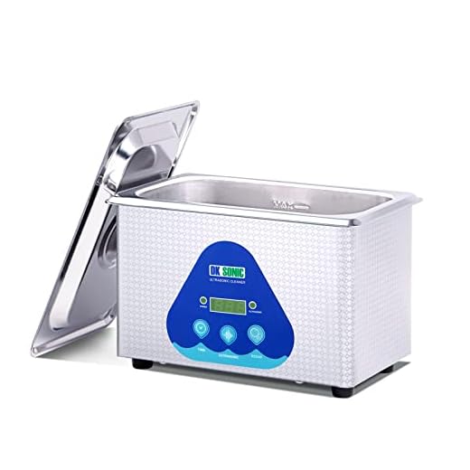 DK SONIC Profesional 900ML Limpiador Ultrasónicos de Acero Inoxidable 42,000 Hz 35W con Canasta y Limpieza para Relojes de Limpieza Gafas de Joyería Dental