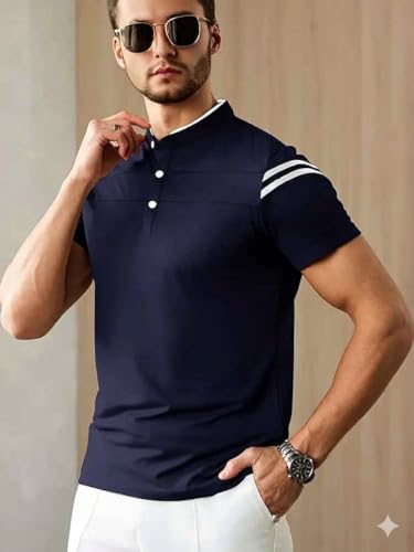 Image of TAGAS Men TAGAS Mens Polo T-Shirt || Men's Color Block Polo Tshirt | Short Sleeve Casual Pullover with Collar |Casual Wear for Men | Mens Regular FIT T-Shirts