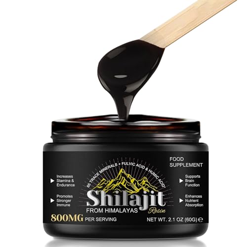 Himalayan Shilajit Resin 800 Mg, Shilajit Pure Himalayan Organic Pure Shilajit with Humic Acid...