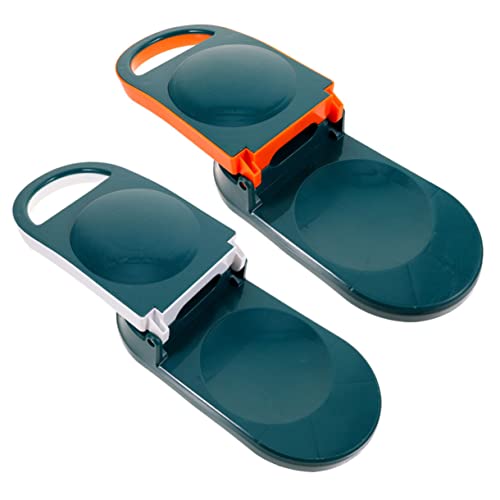 HOLIDYOYO 2pcs Portable Dumpling Maker Manual Press Mould for Easy Wonton Wrappers Compact and Lightweight Dumpling Press Ergonomic Design for Home Cooking