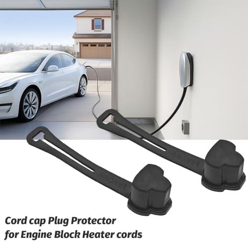 Osilly 2PCS Car 3 Prong Plug Protector, Weatherproof Outdoor Electrical Plug Safety Protective Cover for 120Volt Vehicle, Automotive Extension Cord End Cap for Engine Block Heater Cords