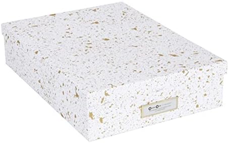 Bigso Box Of Sweden Boîte à Dossiers Suspendus Avec Couvercle Et 8 Chemises - Beige - Rangement Bureau Élégant
