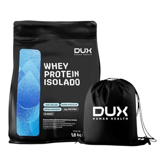 Combo Dux Whey Protein Isolado Coco Refil 1.8kg + Bag Exclusiva